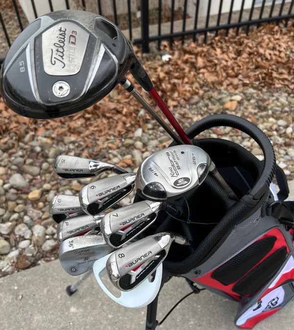 Senior Flex - TaylorMade and Titleist Golf Set + NEW BAG