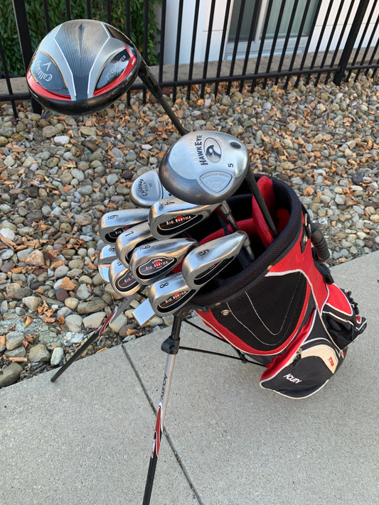 Complete Set of Callaway Golf Cubs + Callaway Stand Bag