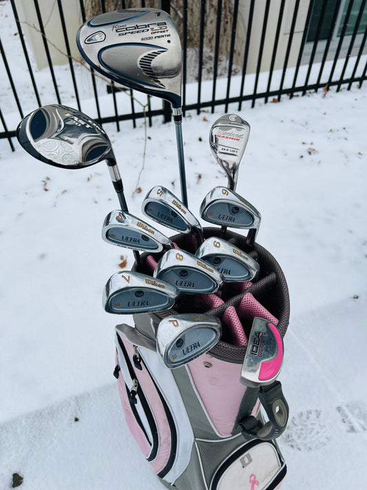 Womens Golf Set + Bag - Cobra, Wilson - Mixed Set