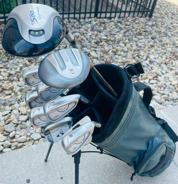 +1/2" Long - Complete Golf Set + Bag - Taylormade, Orlimar, Percussion Center - Mixed Set