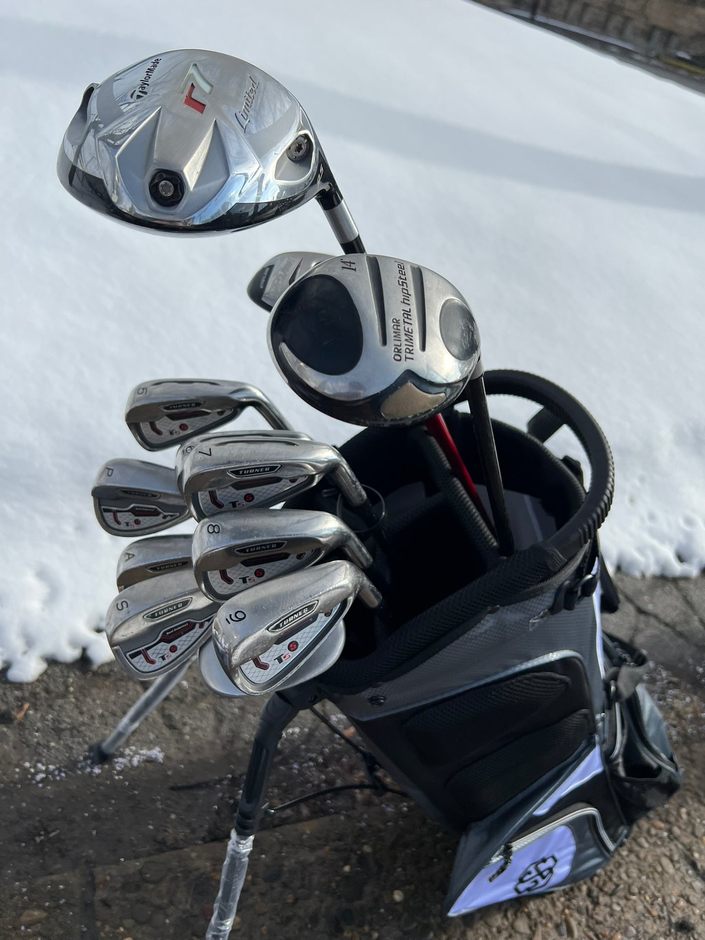 +1/2" Long - Complete Golf Set + NEW BAG - TaylorMade, Turner - Mixed Set