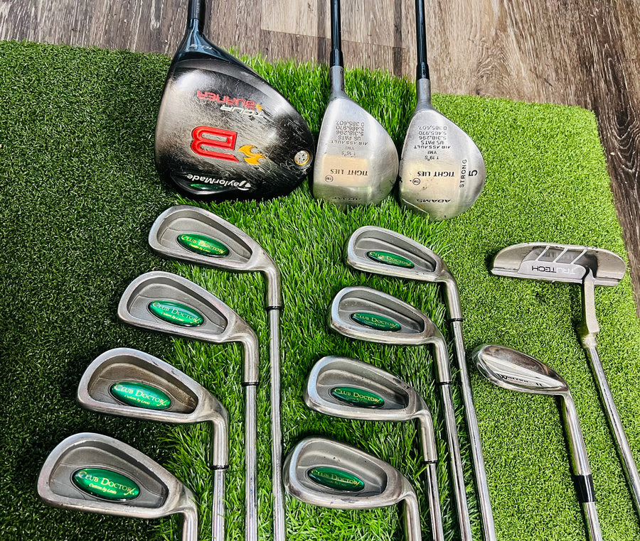 Complete Golf Set - TaylorMade, Adams, Club Doctor - Mixed Set - NO BAG