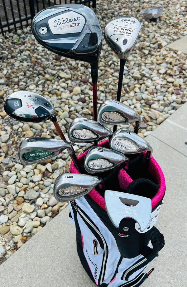 Womens Titleist and Callaway Big Bertha Golf Set + Bag