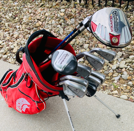 Left-Handed TaylorMade Golf Set + Bag