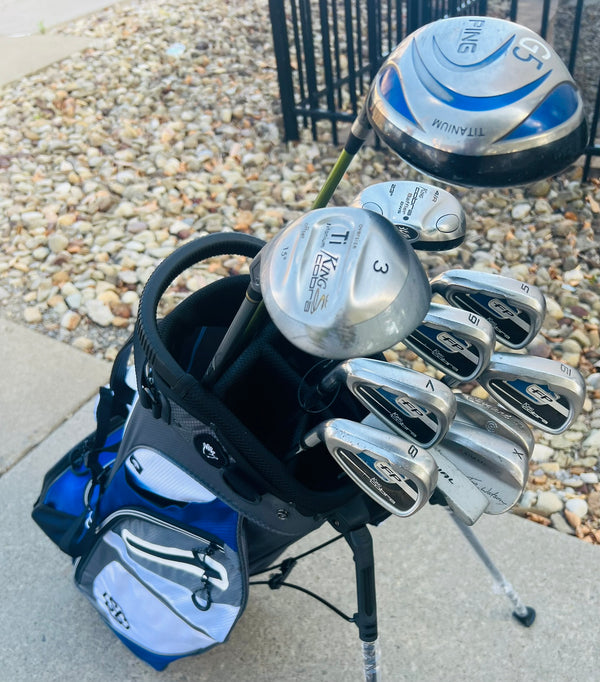 Left-Handed Golf Set - Cobra, PING + NEW BAG