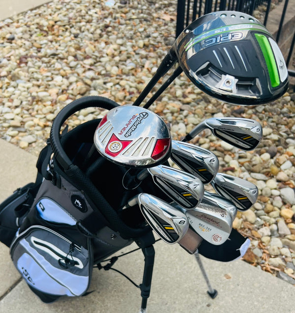 +1/2" Long - Left-Handed TaylorMade and Callaway Golf Set + NEW BAG