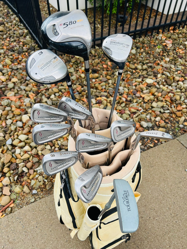 Womens Golf Set + Bag - TaylorMade, Cobra, Nancy Lopez - Mixed Set
