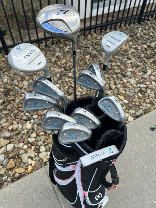 Womens Golf Set + Cart Bag - TaylorMade, Wilson - Mixed Set