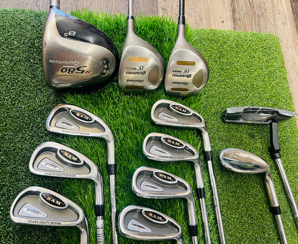 TaylorMade, Cleveland, and RAM Golf Set - NO BAG