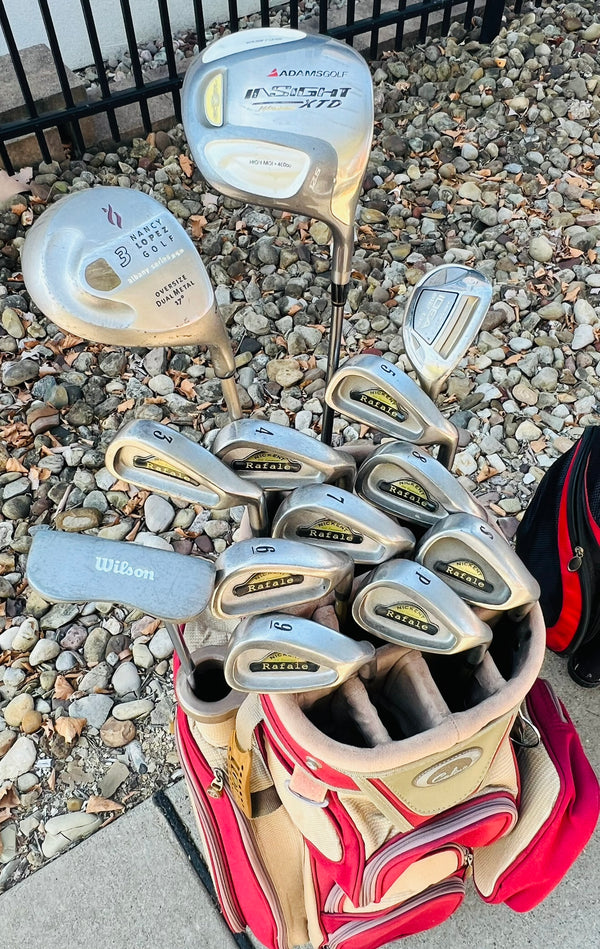Womens Golf Set + Bag - Nickent, Adams - Mixed Set