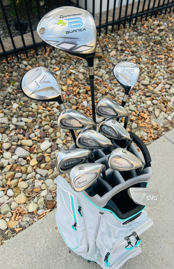 Womens TaylorMade and Callaway Golf Set + Bag