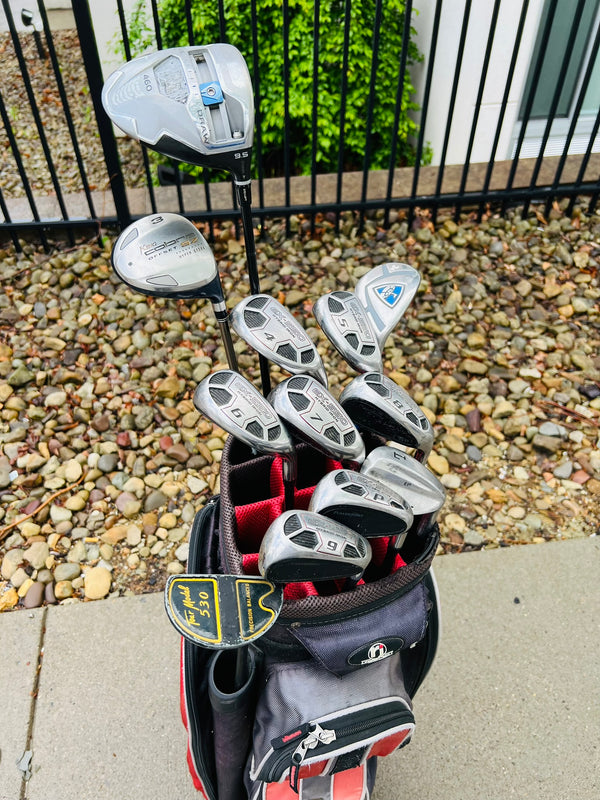 Complete Hybrid Golf Set + Bag - TaylorMade, EX-550 - Mixed Set - Senior Flex
