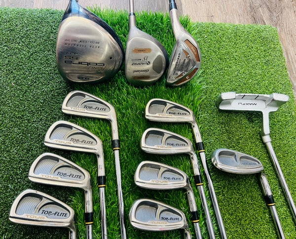 Complete Golf Set - Cobra, Cleveland, Top Flite - Mixed Set - NO BAG