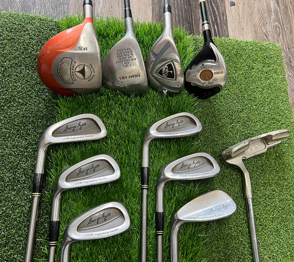 Left-Handed Golf Set - TaylorMade, Adams, George Izett - NO BAG - Mixed Set