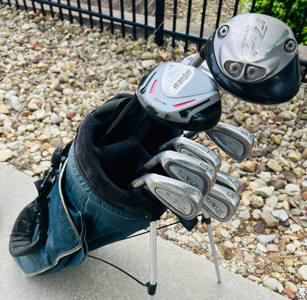 Left-Handed Golf Set + Bag - TaylorMade, RAVEN - Mixed Set