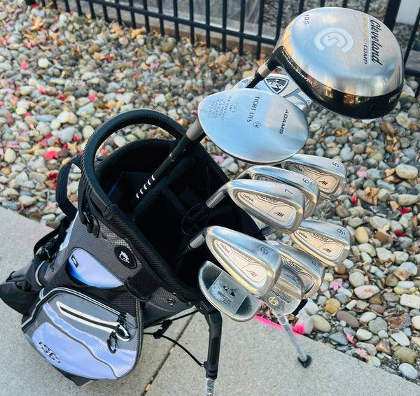 Left-Handed Golf Set + NEW BAG - Cleveland, Daiwa - Mixed Set