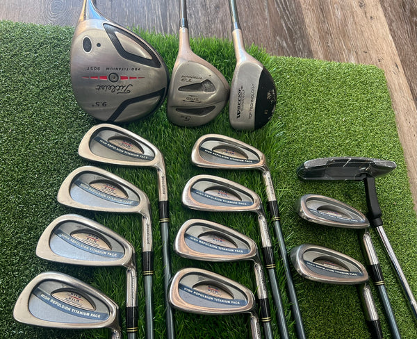 Complete Golf Set - Titleist, Bridgestone - Mixed Set - NO BAG