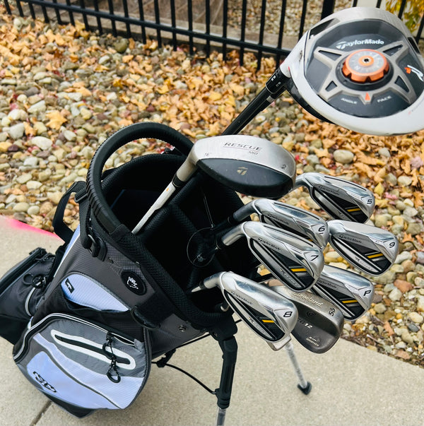 +1" Long - Left-Handed TaylorMade RocketBladez Golf Set + NEW BAG